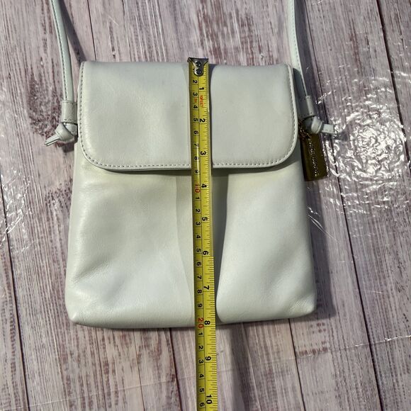 Giani Bernini Signature Logo White Genuine Leather Crossbody Bag/Purse. - Picture 9 of 12